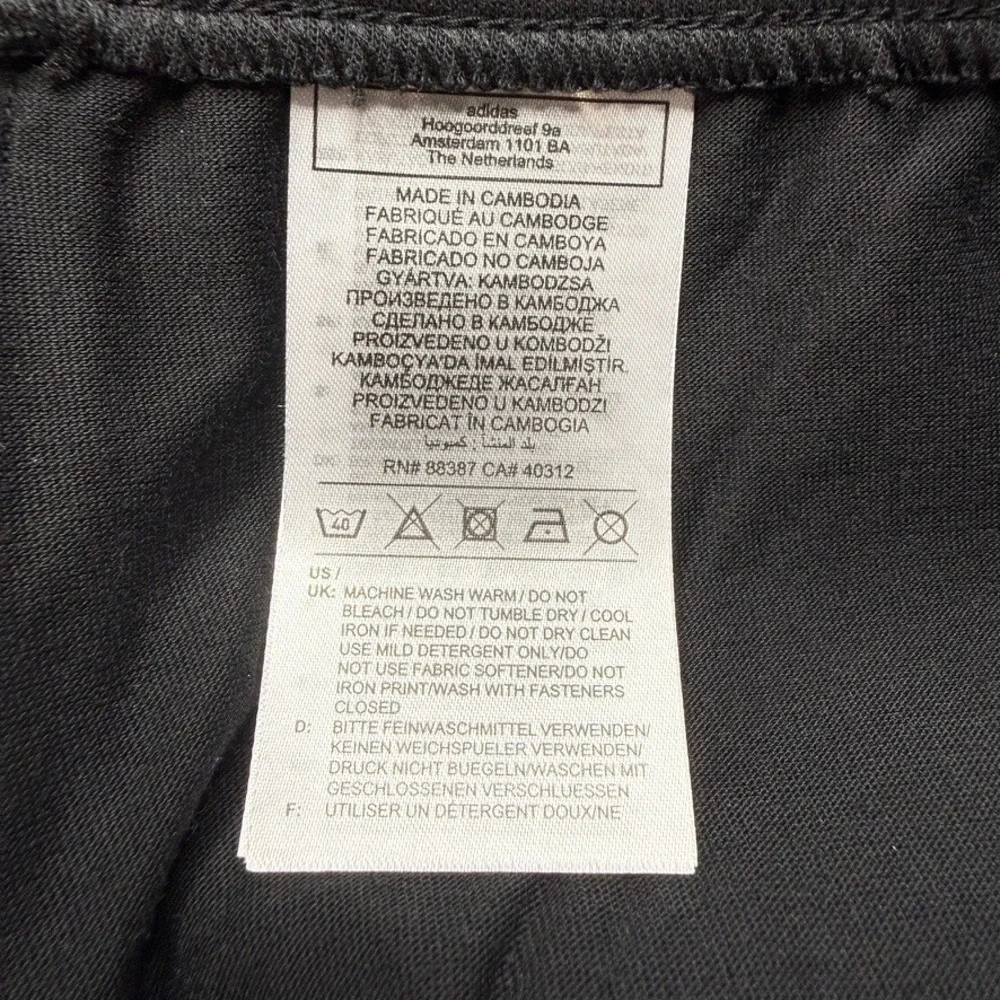 Adidas Jogger Sweatpants Tapered Fit XL Black‎ White 3-Stripe Fleece Activewear